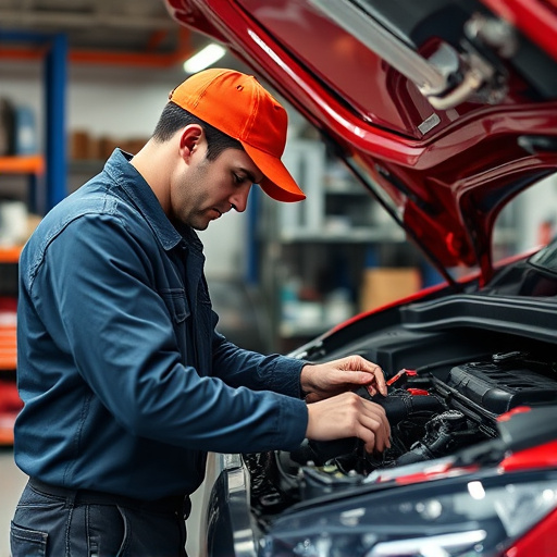 auto technician working