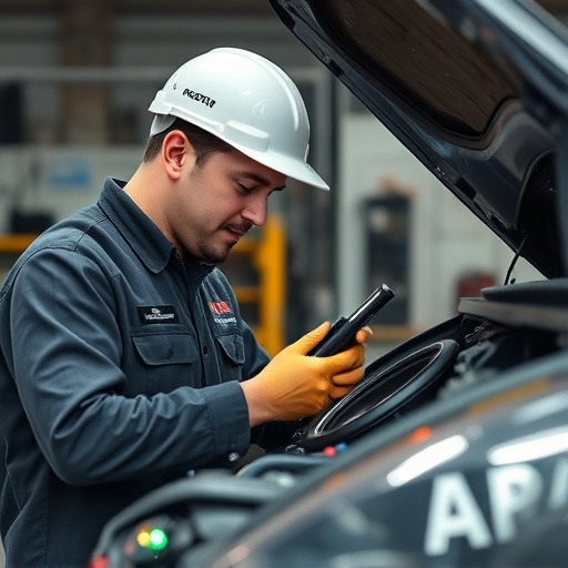 auto technician working