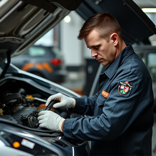 auto technician working