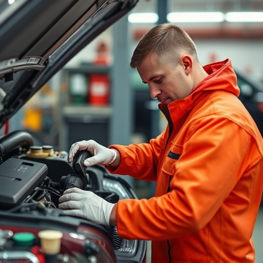 auto technician working
