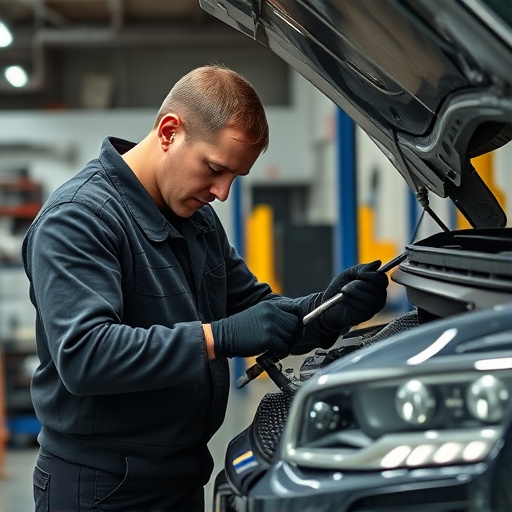 auto technician working