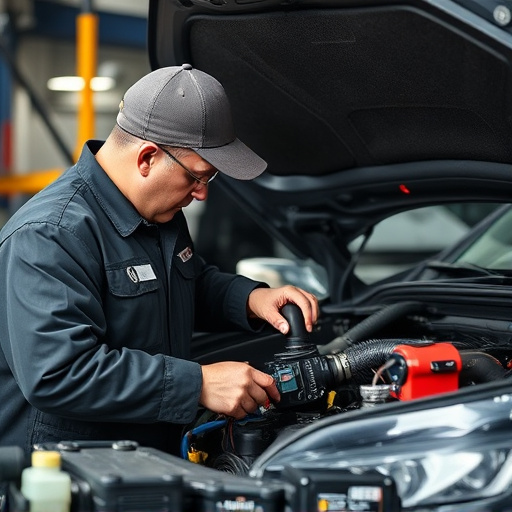auto technician working