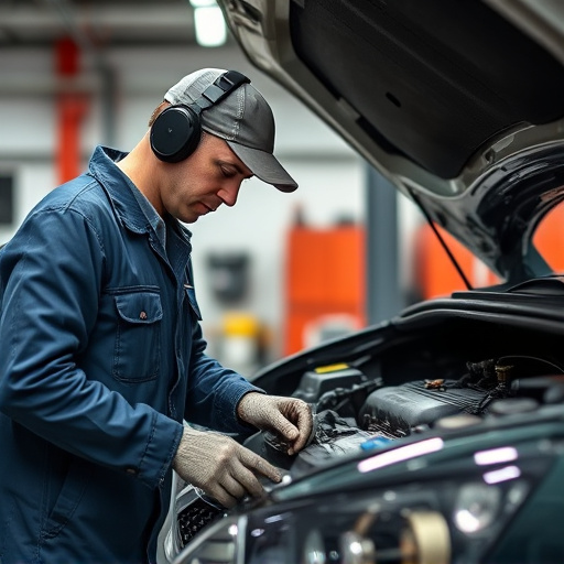 auto technician working