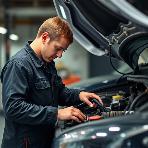 auto technician working