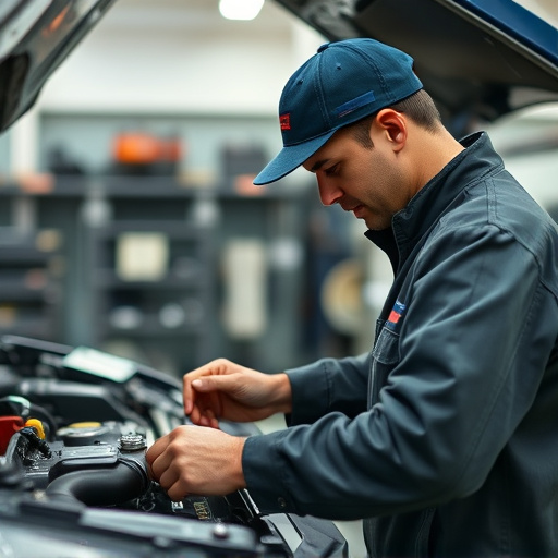 auto technician working