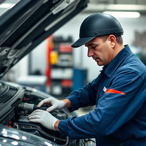 auto technician working