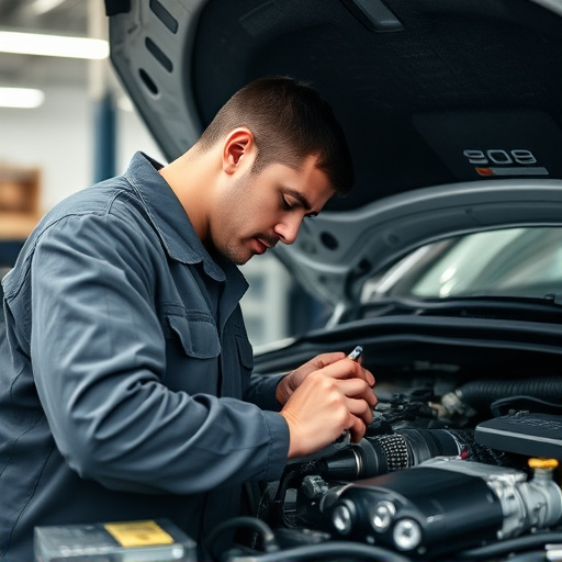 auto technician working