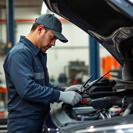 auto technician working