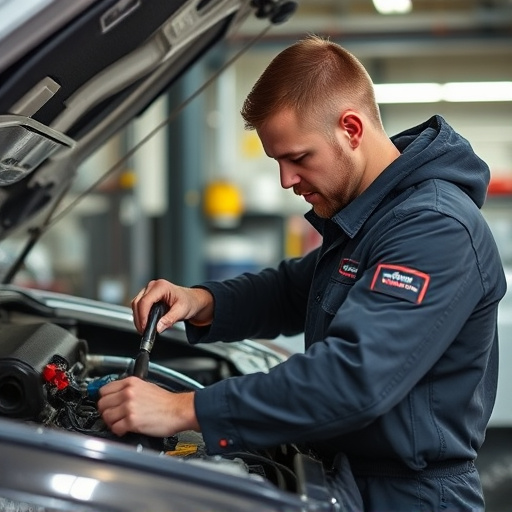 auto technician working