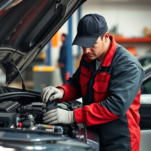 auto technician working