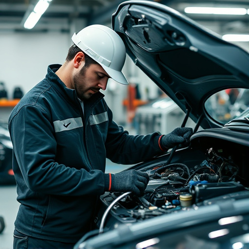 auto technician working