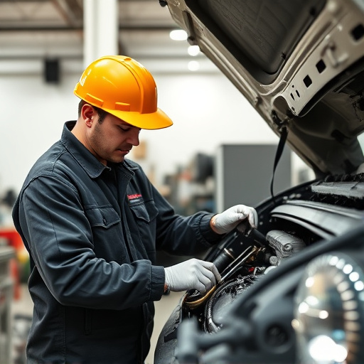 auto technician working