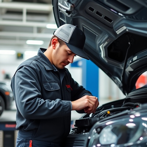 auto technician working
