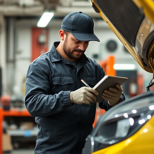 auto technician working
