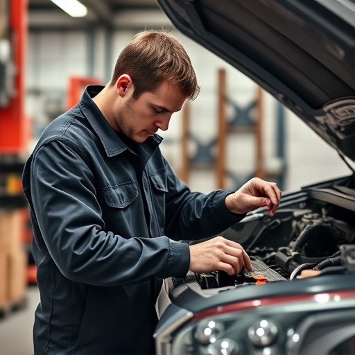 auto technician working