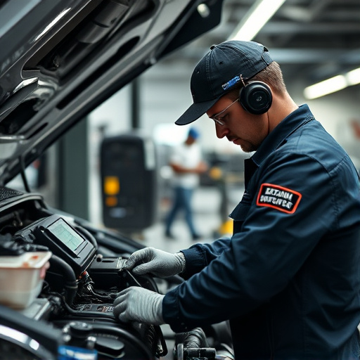 auto technician working