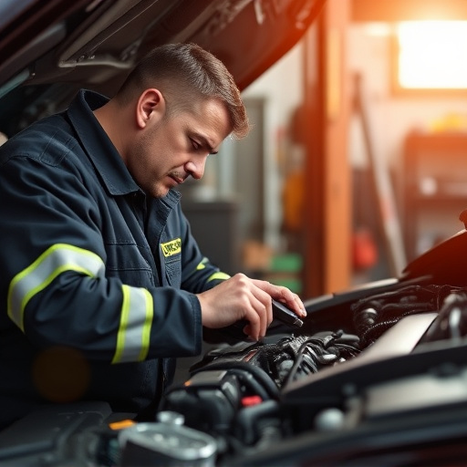 auto technician working