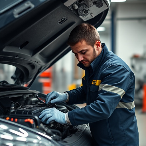 auto technician working