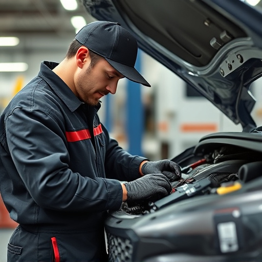 auto technician working