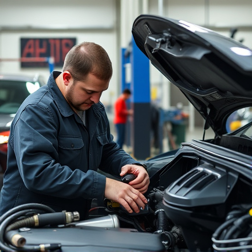 auto technician working