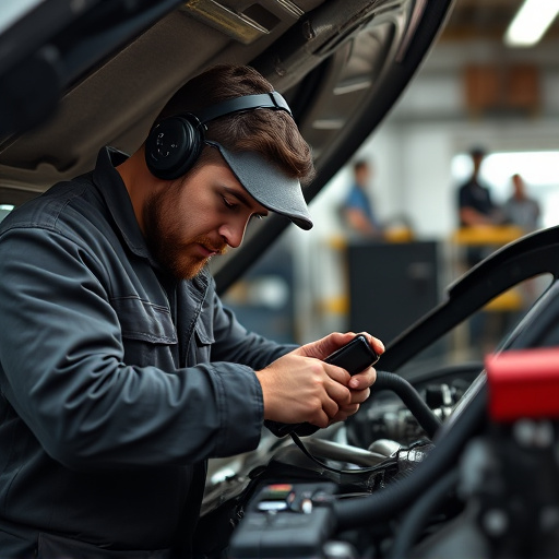 auto technician working