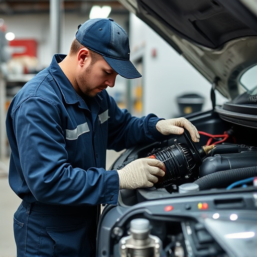 auto technician working
