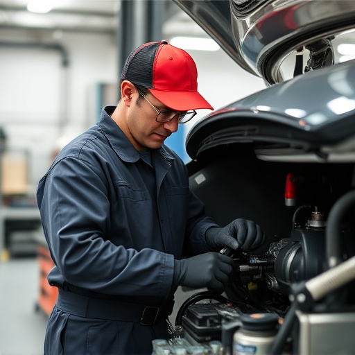 auto technician working