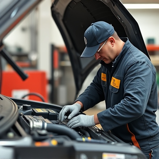 auto technician working