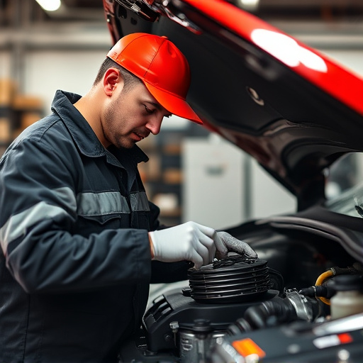auto technician working
