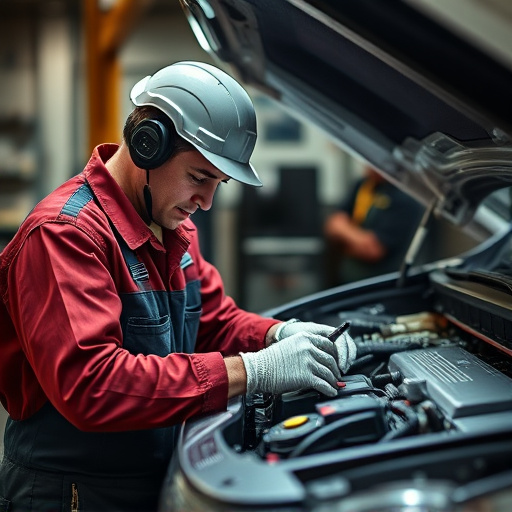 auto technician working