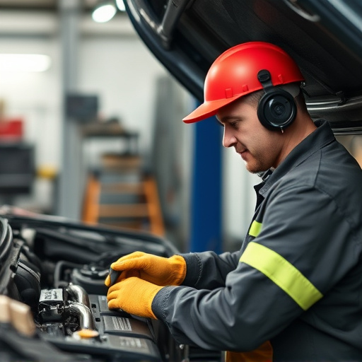 auto technician working
