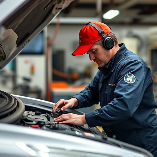 auto technician working