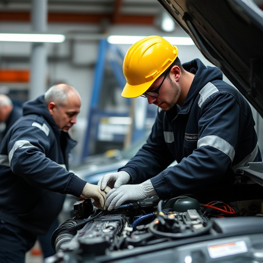 auto technician working