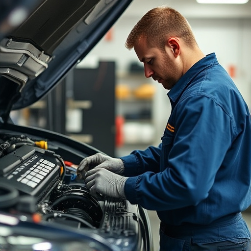 auto technician working