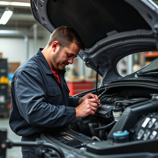 auto technician working
