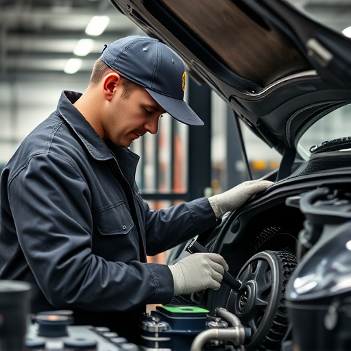 auto technician working