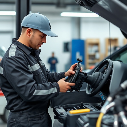 auto technician working