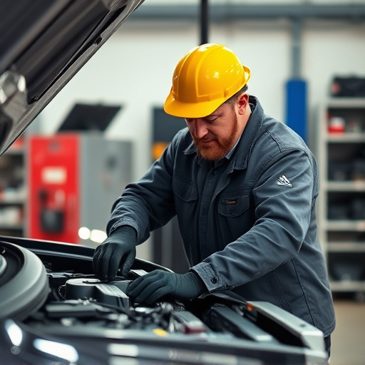 auto technician working