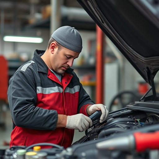auto technician working