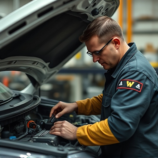 auto technician working