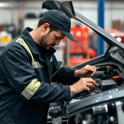 auto technician working