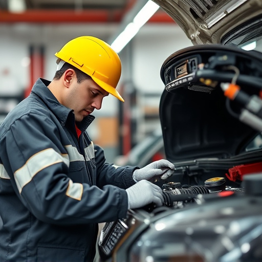 auto technician working