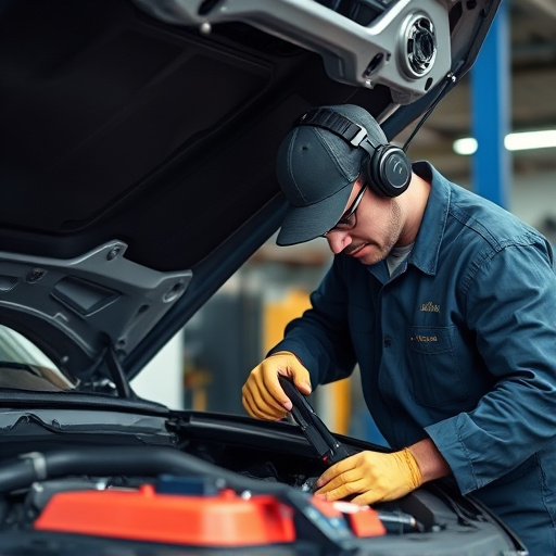 auto technician working