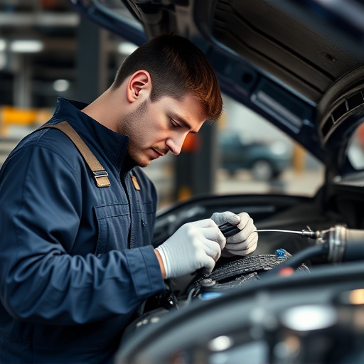 auto technician working