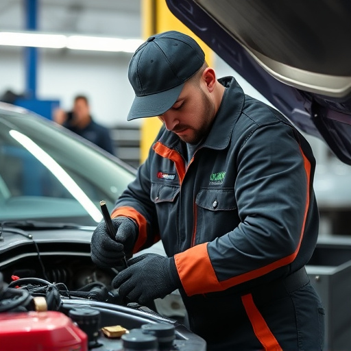 auto technician working
