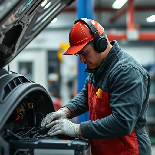 auto technician working