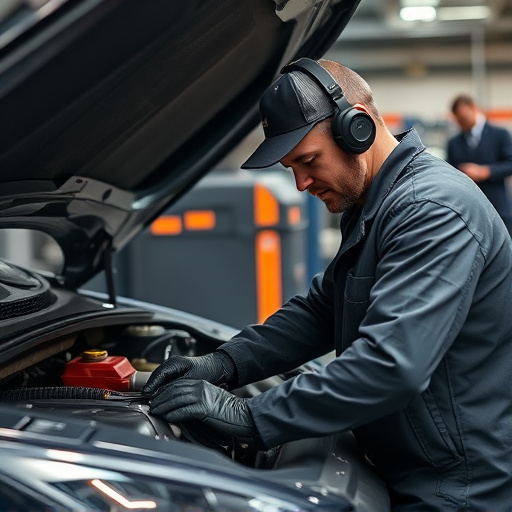 auto technician working