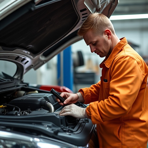 auto technician working