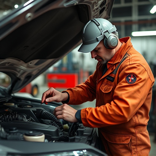 auto technician working