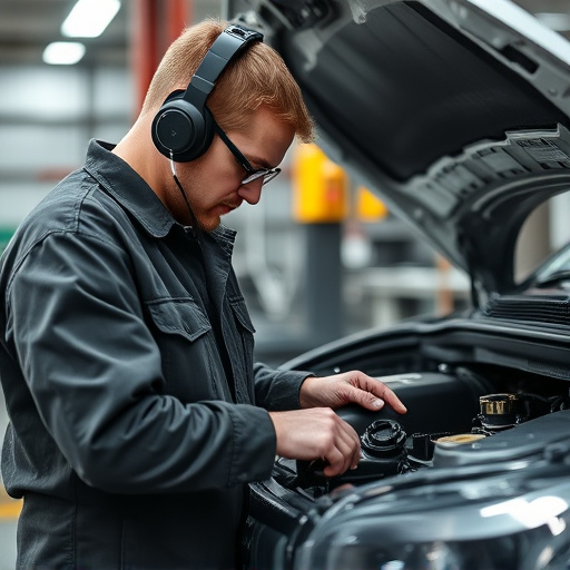 auto technician working